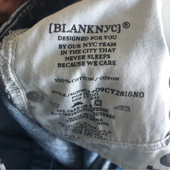 Blank NYC Overlap Baxter Ribcage Straight Jeans Two Tone - Picture 9 of 13